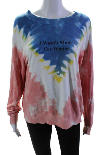 Wildfox Women s Round Neck Long Sleeves Tie Dye Pullover Sweatshirt Si Shop Linda s Stuff