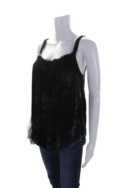 Raquel Allegra Womens Velvet Sleeveless Pullover Tank Top Midnight Blue Size 1