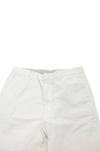 Vince Mens Cotton Light Khaki Flat Front 9" Inseam Shorts Size 32