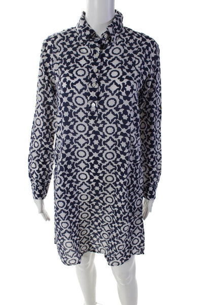 Roberta Roller Rabbit Women's Long Sleeves Mini Shirt Dress Abstract Size S