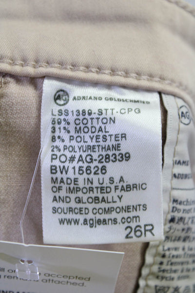 AG Adriano Goldschmied Womens Beige The Leggings Ankle Skinny Pants Size 26