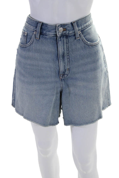 J Crew Womens Light Wash Distressed High Rise Denim Shorts Blue Size 31