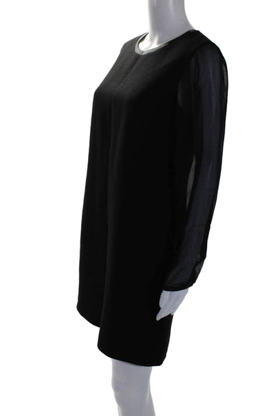 Judith & Charles Womens Long Sleeves Knee Length Dress Black Wool Size 6