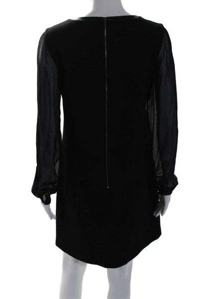 Judith & Charles Womens Long Sleeves Knee Length Dress Black Wool Size 6