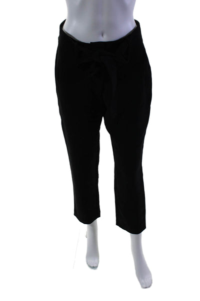 Chelsea 28 Womens Mid Rise Flat Front Straight Leg Dress Trousers Black  Size 4