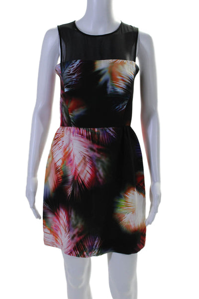 Sandro Womens Abstract Print Sleeveless Unlined Pencil Dress Multicolor Size 1