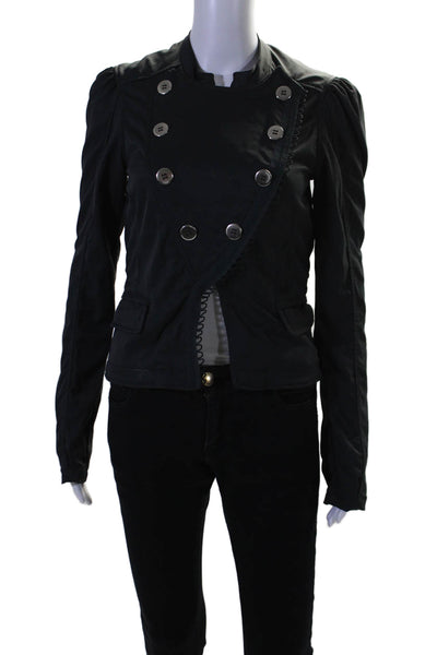 Adidas by Stella McCartney Womens Button Up Double Breasted Jacket Black Size S