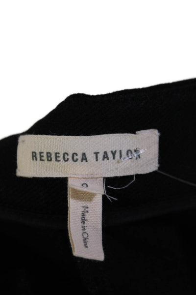 Rebecca Taylor Womens Low Rise Hook & Eye Skinny Leg Jeggings Black Size 0