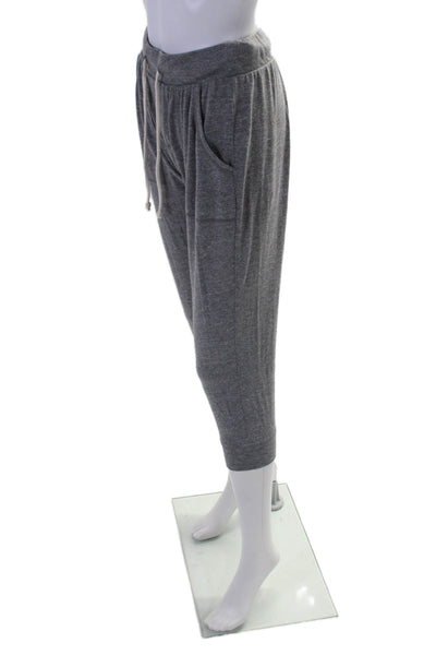 Henry Lehr Women's Drawstring Waist Tapered Leg Jogger Pants Gray Size S