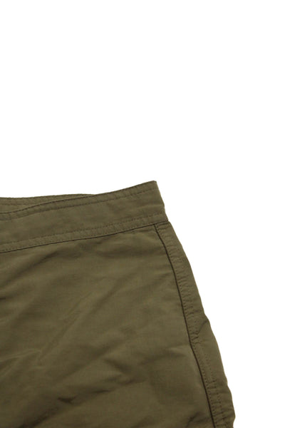 Saturdays NYC Men's Drawstring Waist Flat Front Shorts Olive Green Size 32