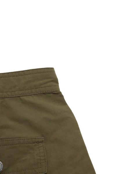 Saturdays NYC Men's Drawstring Waist Flat Front Shorts Olive Green Size 32