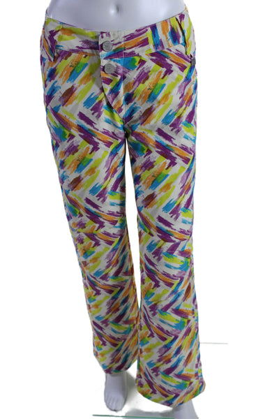 Nils Womens Abstract Print One Pocket Mid-Rise Snow Pants Multicolor Size 4