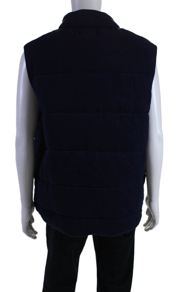 Polo Ralph Lauren Mens Two Pocket High Neck Button Up Vest Navy Size XL