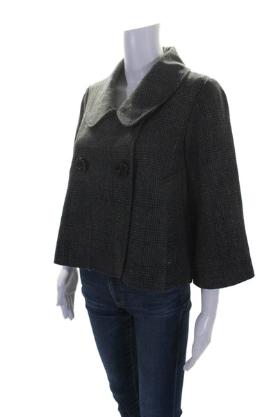 IRO Womens Two Button Notched Lapel Woven Blazer Wool Gray Size 38