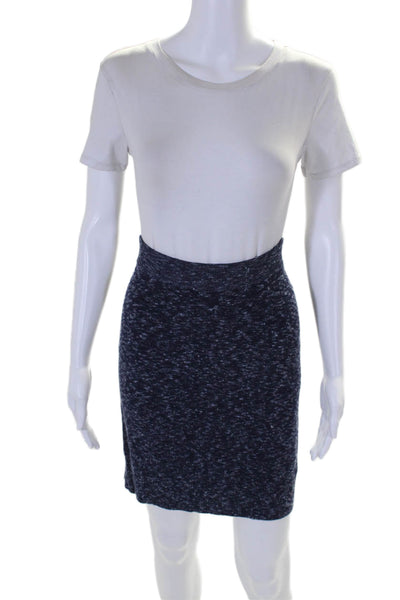 Rag & Bone Womens Knitted Spotted Print Elastic Waist Short Skirt Blue Size M