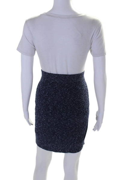 Rag & Bone Womens Knitted Spotted Print Elastic Waist Short Skirt Blue Size M