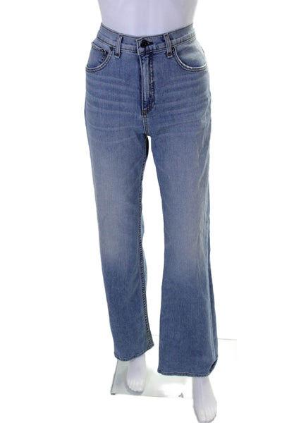 ASKKNY Women's Light Wash High Waist Five Pockets Bootcut Denim Pants Size 29