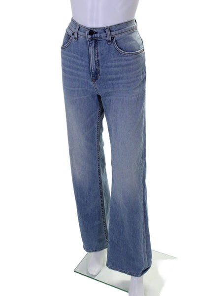 ASKKNY Women's Light Wash High Waist Five Pockets Bootcut Denim Pants Size 29