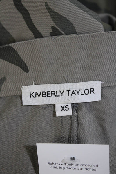 Kimberly Taylor Women's Flat Front Straight Leg Pants Camouflage Size XS
