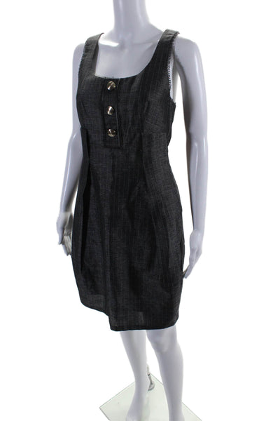 Development by Erica Davies Womens Striped Sleeveless Dress Black Size 6