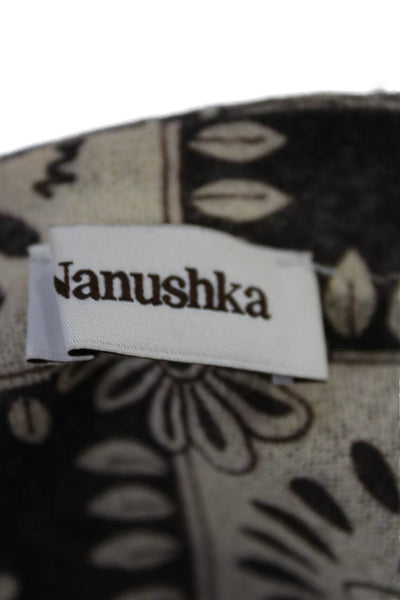 Nanushka Womens Floral Print Pull On Maxi Skirt Beige Brown Size Extra Small