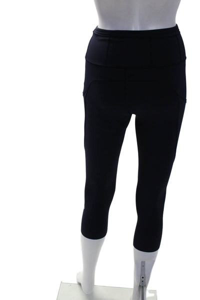 Lululemon Womens Low Rise Two Pocket Active Capri Leggings Navy Blue Size 4