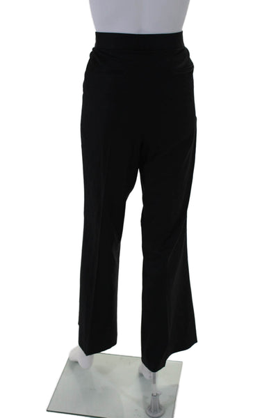 Theory Womens Hook & Eye Flat Front Zipped Straight Dress Pants Black Size 12