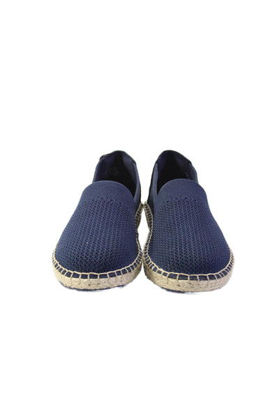 Cole Haan Womens Textured Espadrille Round Toe Slip-On Shoes Blue Size 8