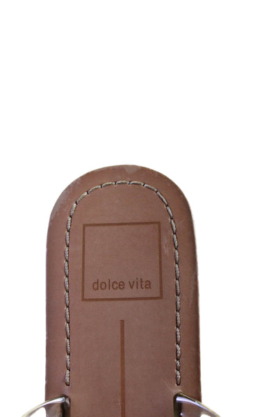 Dolce Vita Womens Slip-On Round Toe Strapped Rubber Sandals Clear Size 8