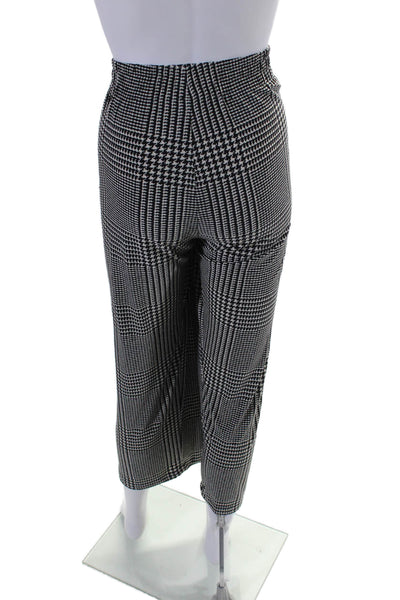 Norma Kamali Womens Houndstooth Print Pants Black White Size Extra Large