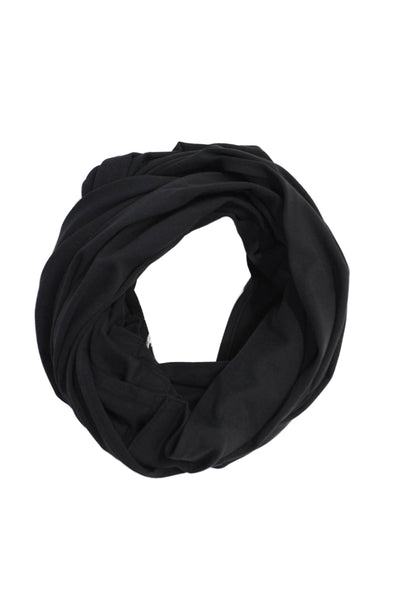 Lululemon Womens Button Down Pull On Cowl Infinity Scarf Black Size One Size