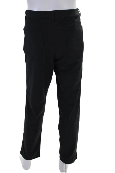 Lululemon Mens Buttoned Zipped Flat Front Straight Dress Pants Black Size EUR 36