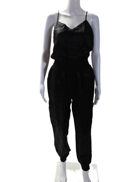 Cinq A Sept Womens Spaghetti Strap V Neck Cargo Jumpsuit Black Size Extra Small