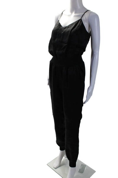 Cinq A Sept Womens Spaghetti Strap V Neck Cargo Jumpsuit Black Size Extra Small