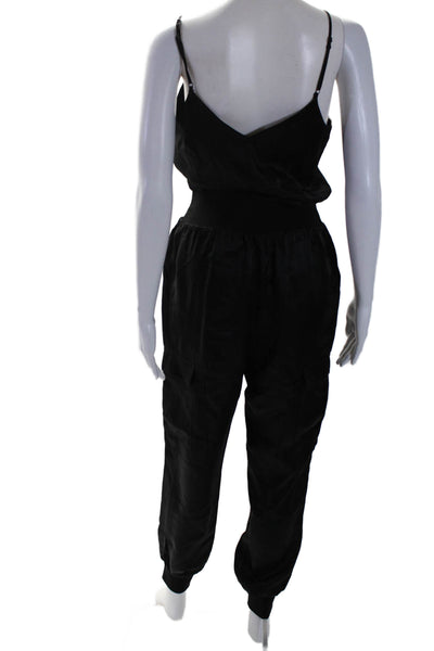 Cinq A Sept Womens Spaghetti Strap V Neck Cargo Jumpsuit Black Size Extra Small