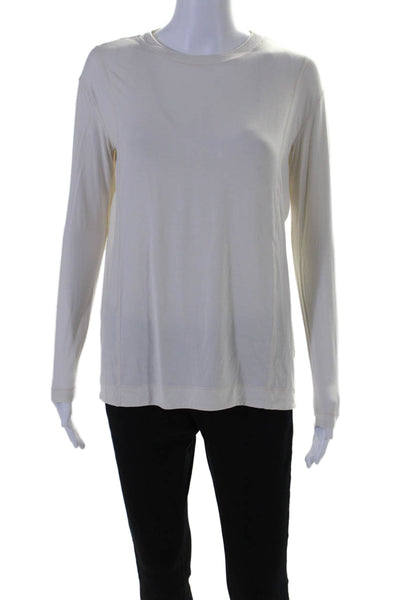 Lululemon Womens Long Sleeve Crew Neck Tee Shirt White Size 6