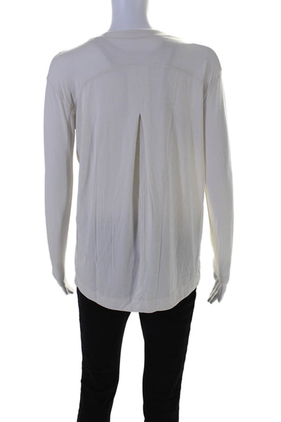 Lululemon Womens Long Sleeve Crew Neck Tee Shirt White Size 6