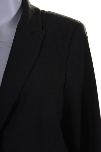 Calvin Klein Womens Two Button Notched Lapel Blazer Black Size 14 US