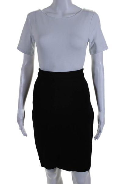 Alexander Wang Womens Pull On Stretch Knit Pencil Skirt Black Size Large