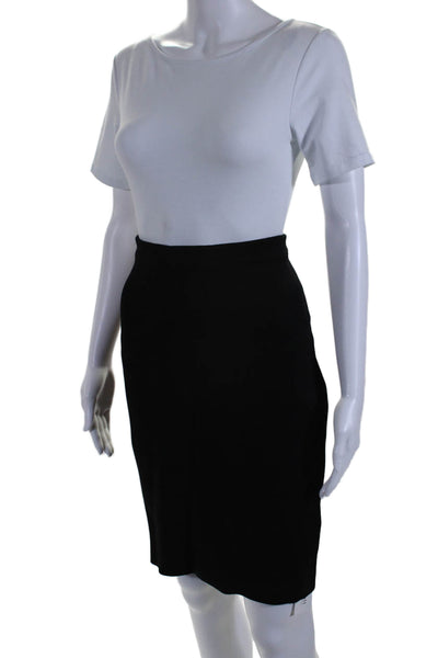 Alexander Wang Womens Pull On Stretch Knit Pencil Skirt Black Size Large