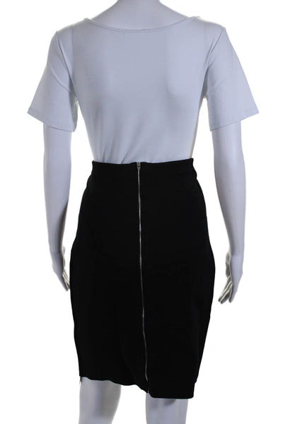 Alexander Wang Womens Pull On Stretch Knit Pencil Skirt Black Size Large