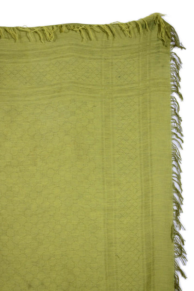 Gucci Womens Guccissima Print Light Weight Pull On Neck Scarf Green Cotton