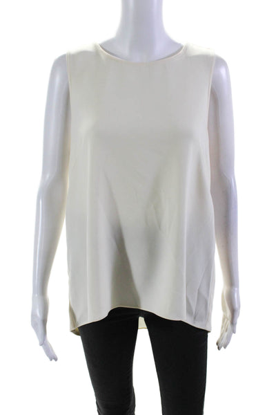 Rag & Bone Womens Sleeveless Scoop Neck High Low Top Cream White Size Large