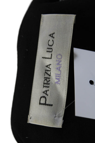 Patrizia Luca Womens Long Sleeve Front Zip Draped Light Jacket Black Size Small