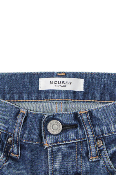 Moussy Women's High Waist Medium Wash Five Pockets Skinny Denim Pants Size 24