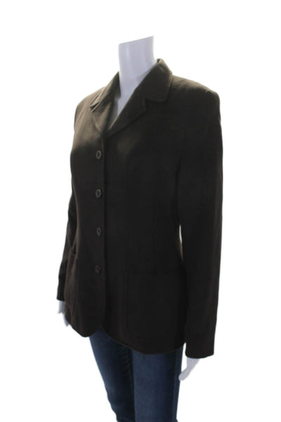 Jigsaw Women's Button Front Wool Blend Jacket Brown Size 10