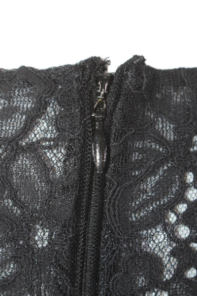 ML Monique Lhuillier Womens Black Bell Swirl Dress Black Size 6 10487134