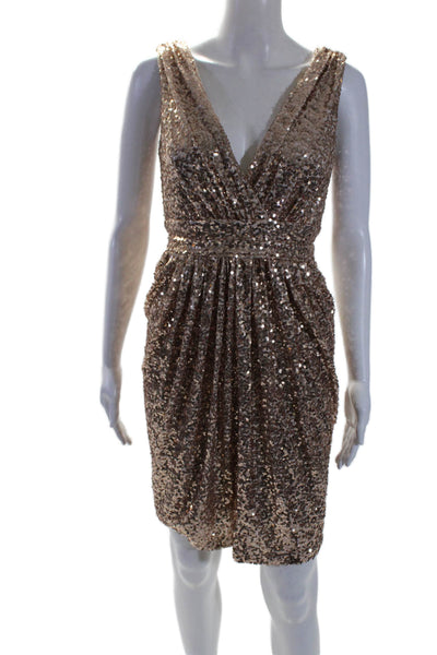 Badgley Mischka Womens Fifth Avenue Showstopper Dress Pink Size 0 10449987