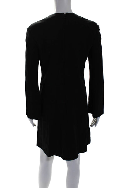 DEREK LAM Womens Long Sleeve V-Neck Dress Black Size 8 12690927