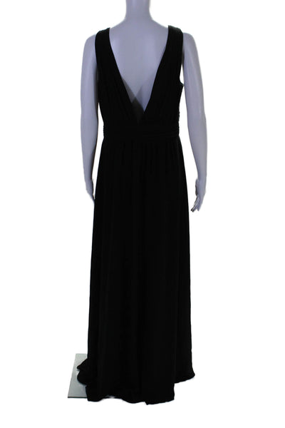 Love by Theia Womens Black Lace Scoop Neck Gown Black Size 14 12744625